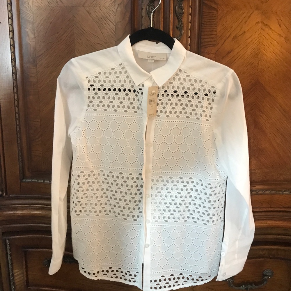 White Loft long sleeve shirt